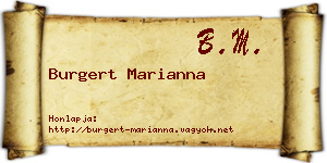 Burgert Marianna névjegykártya