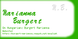 marianna burgert business card